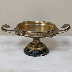 19th Century French Napoleon III Period Bronze Centerpiece on Marble Base