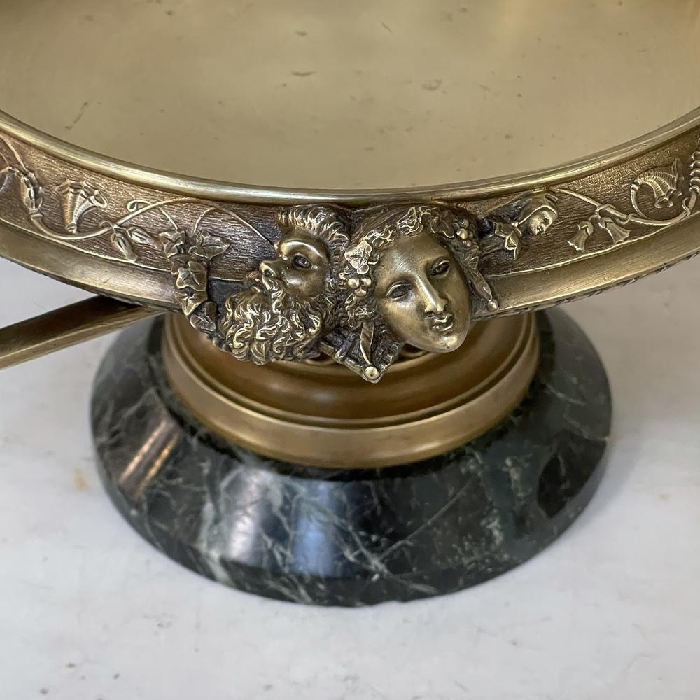 19th Century French Napoleon III Period Bronze Centerpiece on Marble Base For Sale 5