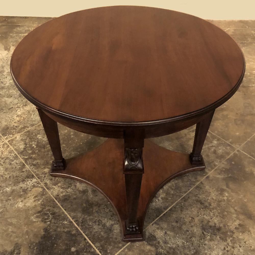 19th Century French Napoleon III Period Empire Center Table ~ Gueridon In Good Condition For Sale In Dallas, TX