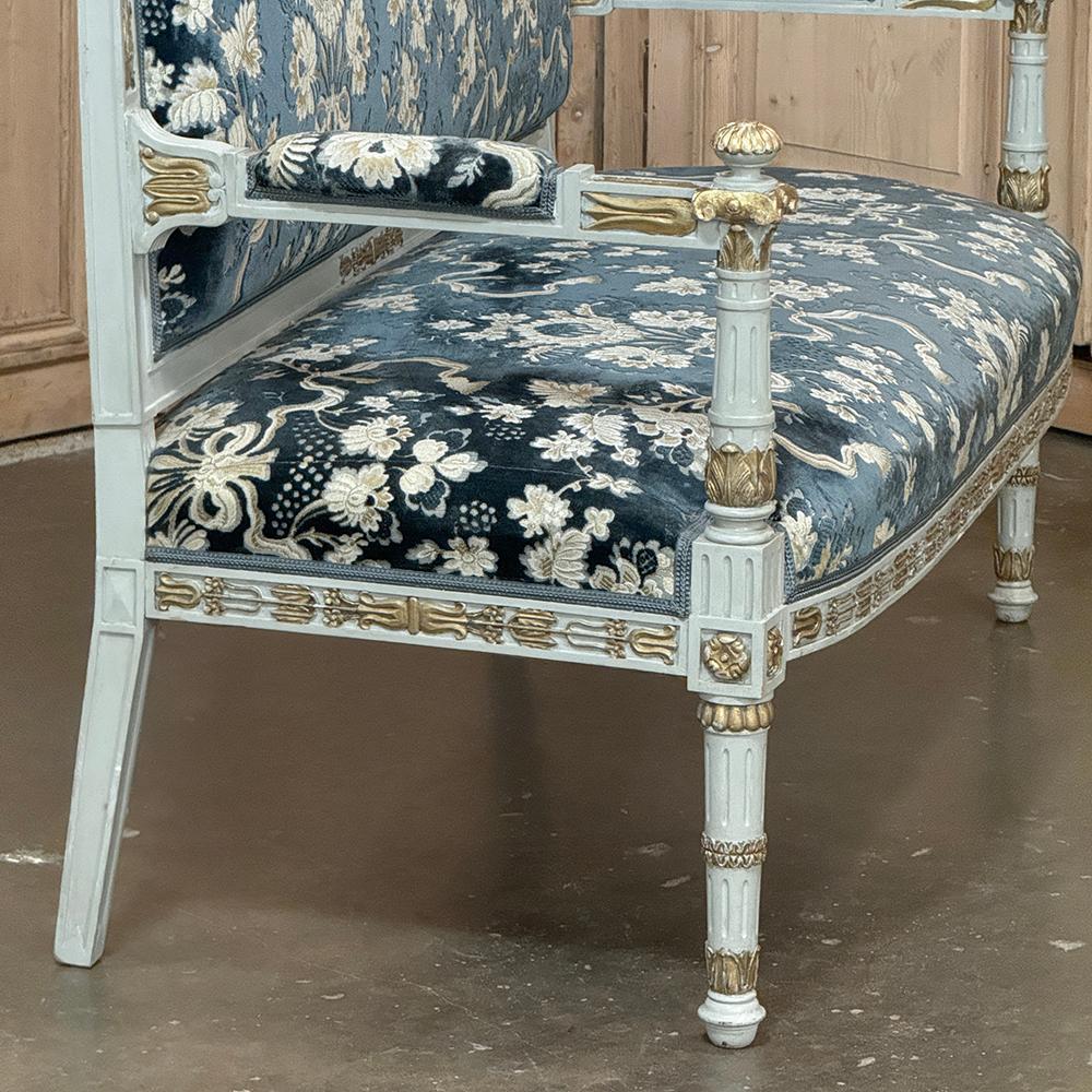 Französisches bemaltes Sofa ~ Canape, Napoleon III.-Periode, Empire-Stil, 19. Jahrhundert im Angebot 10
