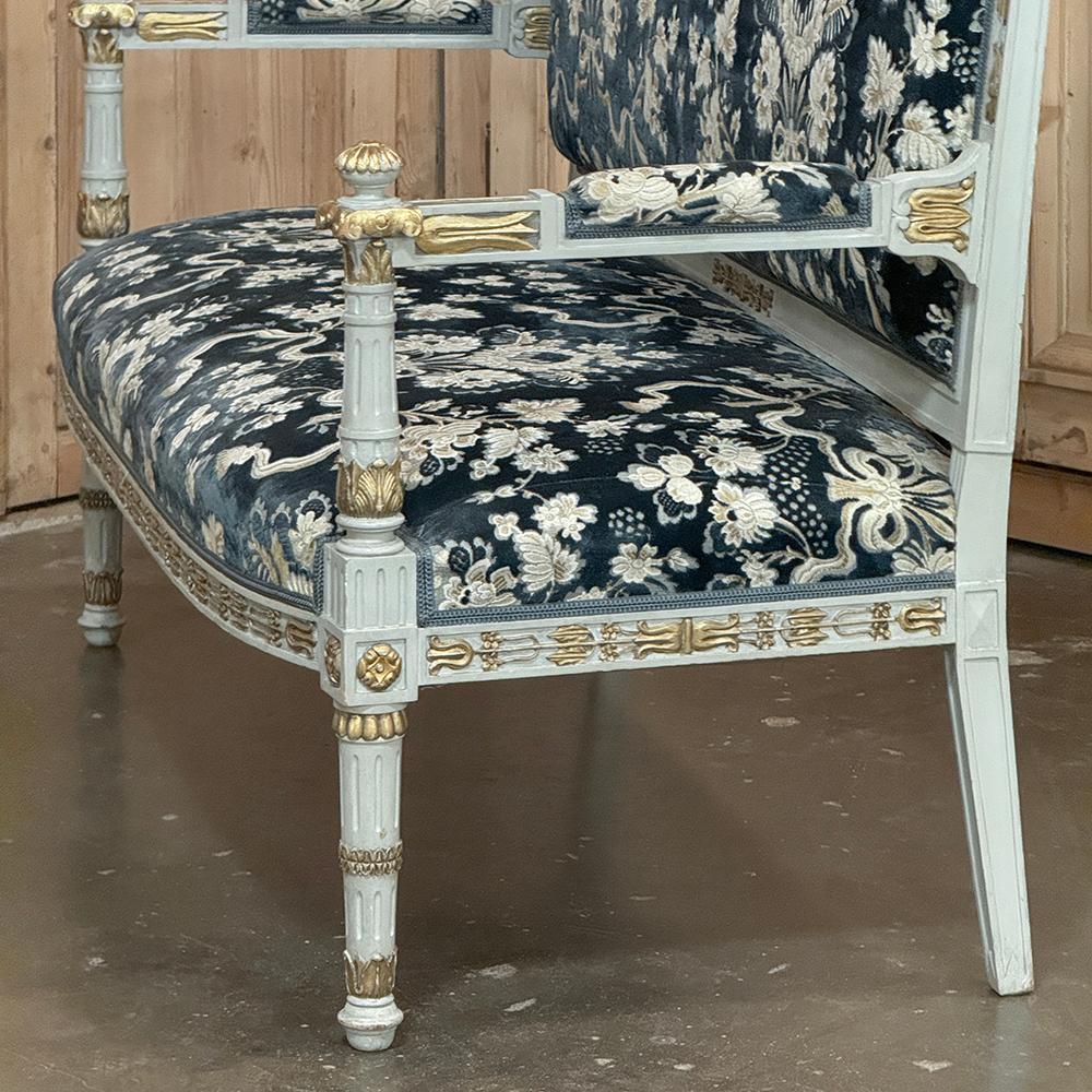 Französisches bemaltes Sofa ~ Canape, Napoleon III.-Periode, Empire-Stil, 19. Jahrhundert im Angebot 12