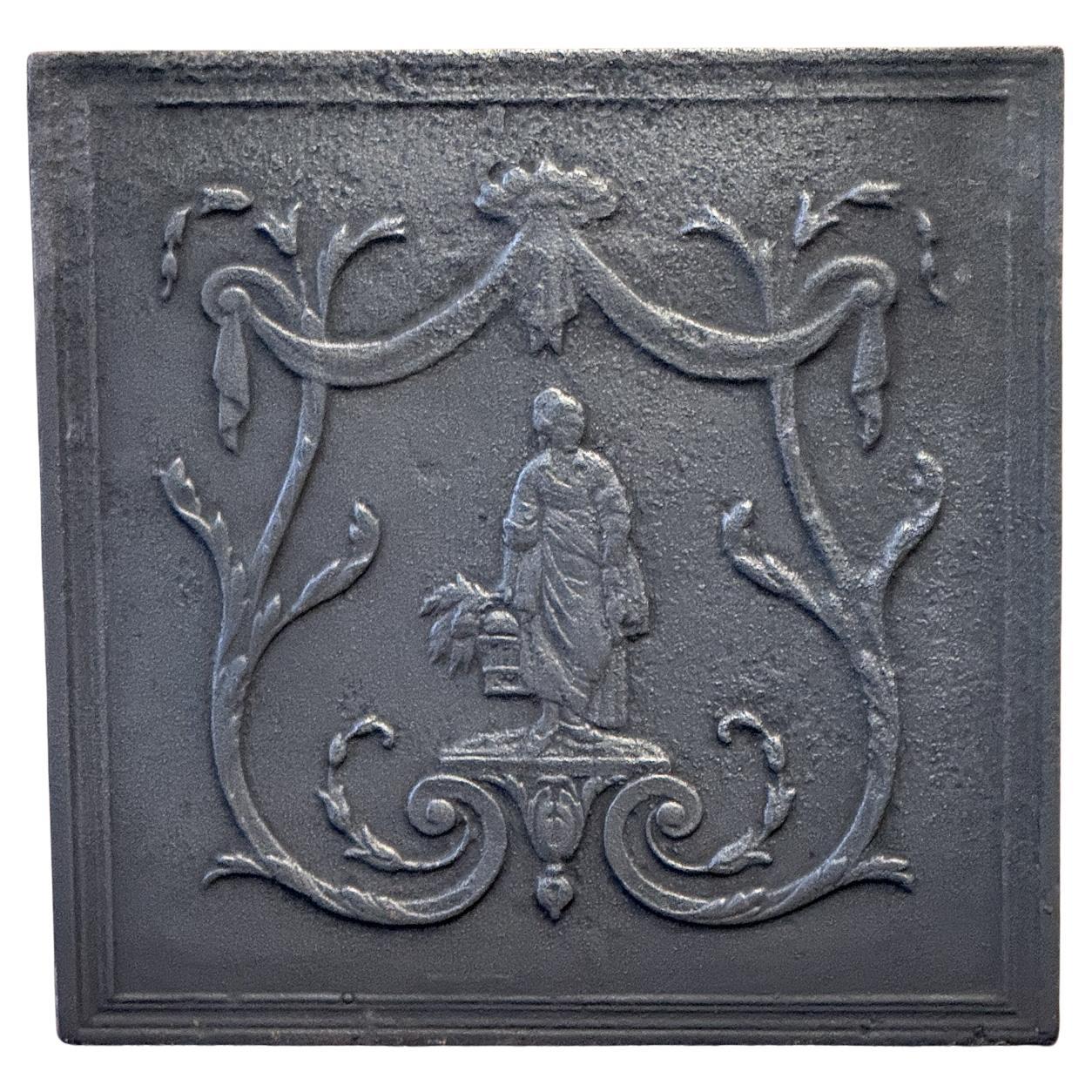 Plaque de cheminée / dosseret d'époque Napoléon III du 19ème siècle français