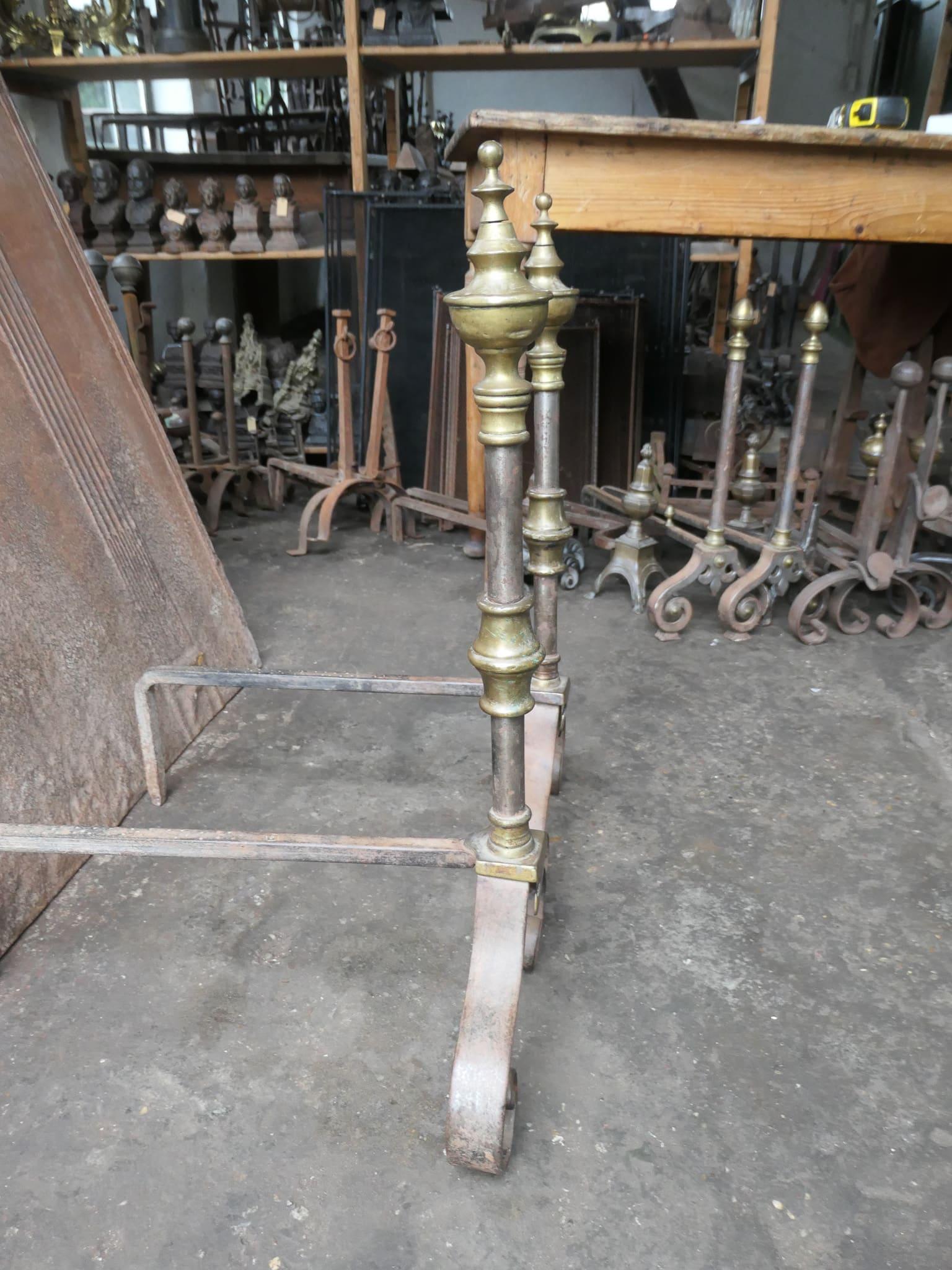 19th Century French Napoleon III Period Firedogs or Andirons For Sale 8