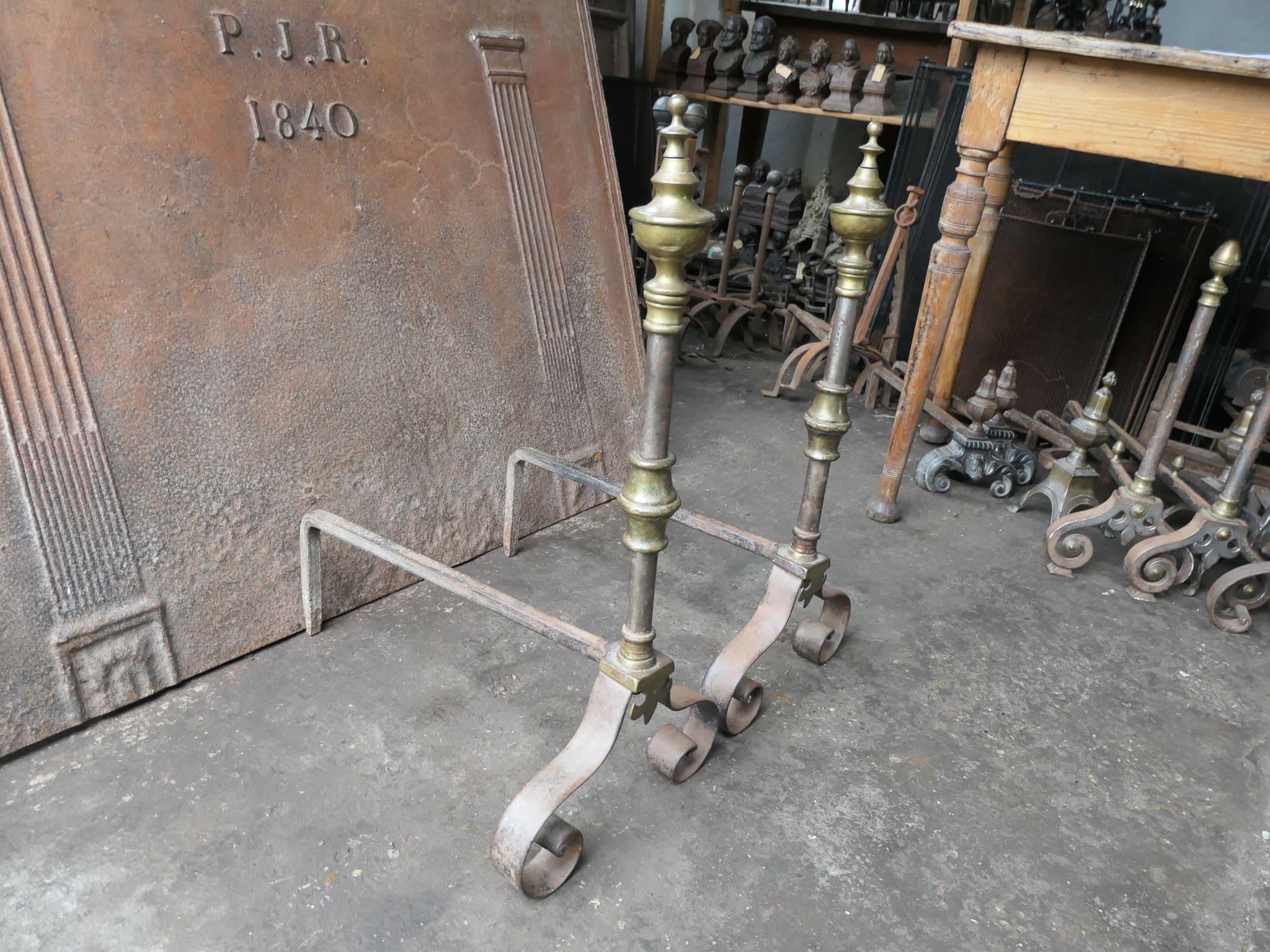 19th Century French Napoleon III Period Firedogs or Andirons For Sale 9