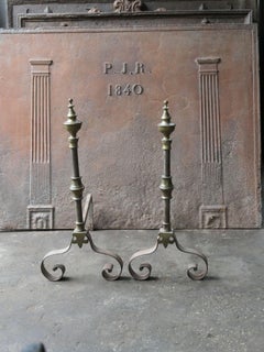 Chandelles ou chenets d'époque Napoléon III, 19e siècle, France