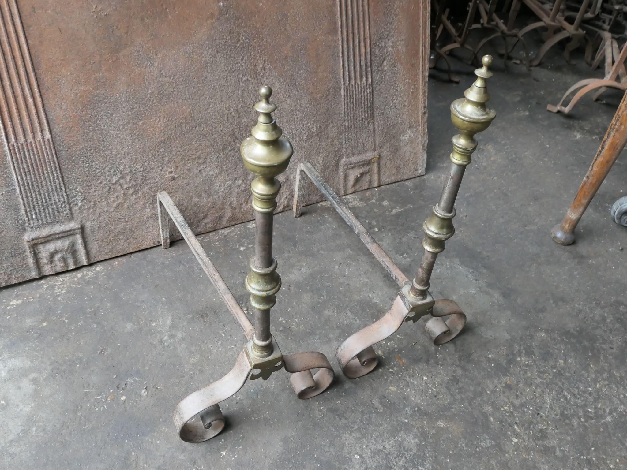 19th Century French Napoleon III Period Firedogs or Andirons For Sale 2