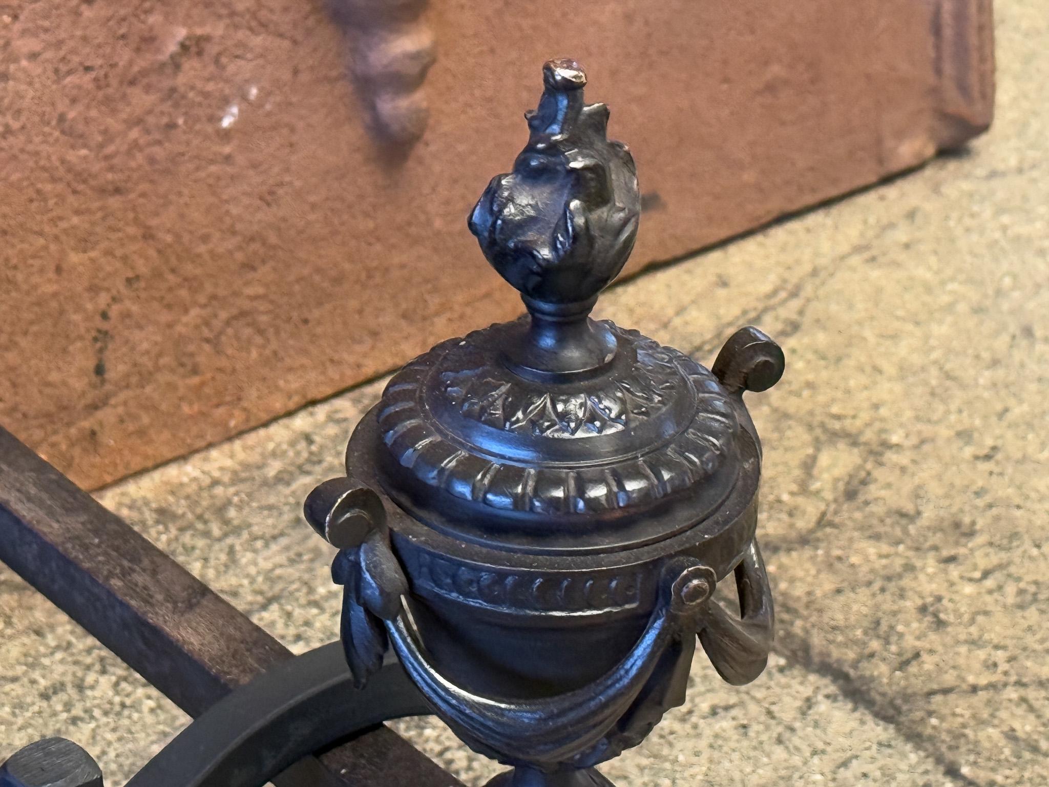 Ottone Griglia per caminetto o cesto da fuoco francese del XIX secolo del periodo Napoleone III in vendita