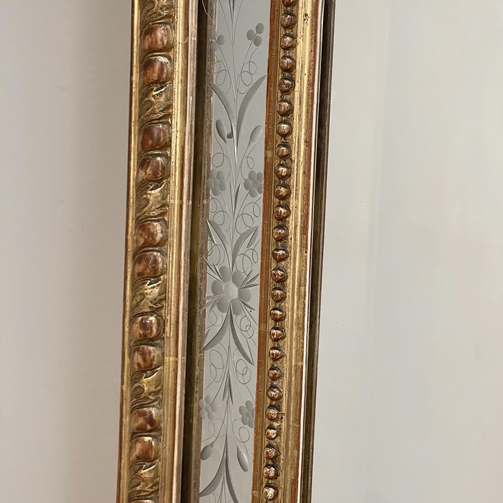 19th Century French Napoleon III Period Gilded Mirror For Sale 5