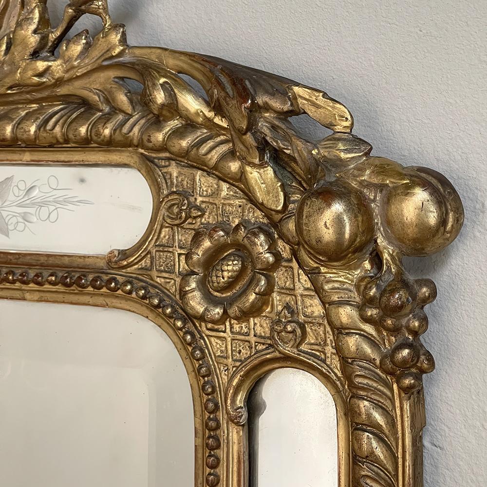 19th Century French Napoleon III Period Gilded Mirror For Sale 10