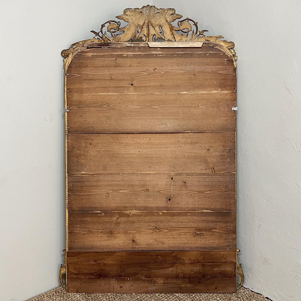 19th Century French Napoleon III Period Gilded Mirror For Sale 14