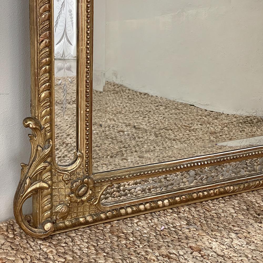 19th Century French Napoleon III Period Gilded Mirror For Sale 3