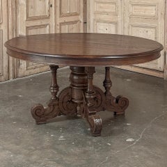 19th Century French Napoleon III Period Grand Oval Center Table