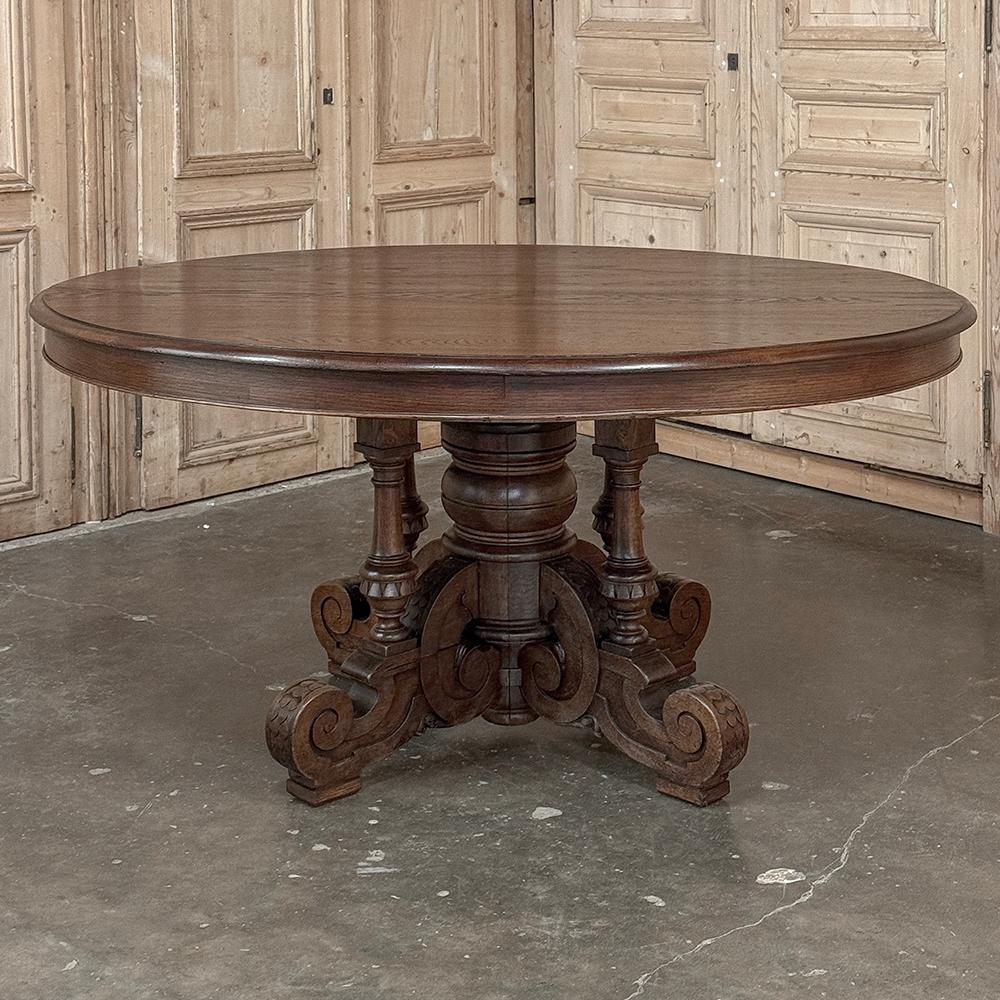 Fatto a mano Grande tavolo da centro ovale francese del XIX secolo del periodo Napoleone III in vendita