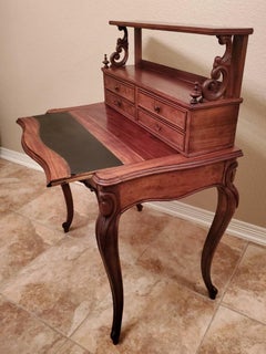 Period French Napoleon III Mahogany Bonheur Du Jour Antique Ladies Writing Desk