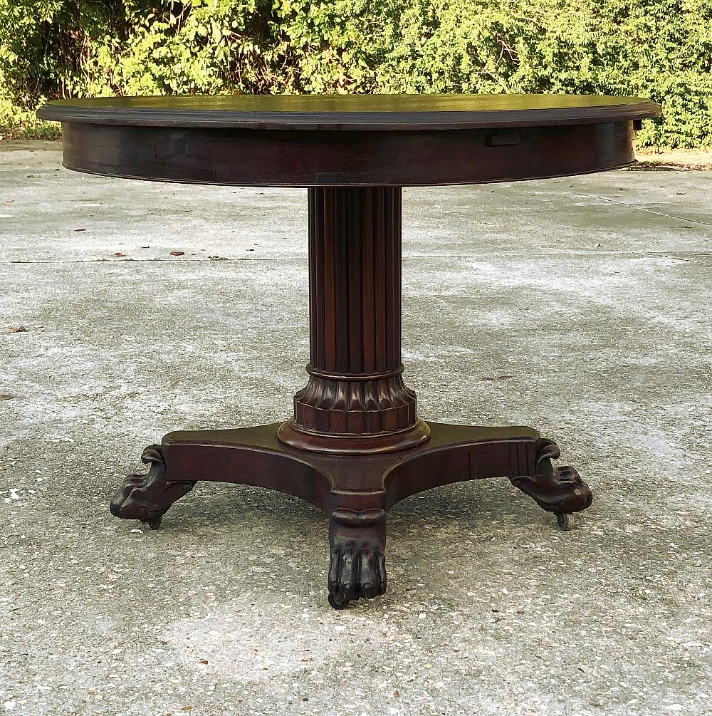 Hand-Crafted 19th Century French Napoleon III Period Mahogany Center Table