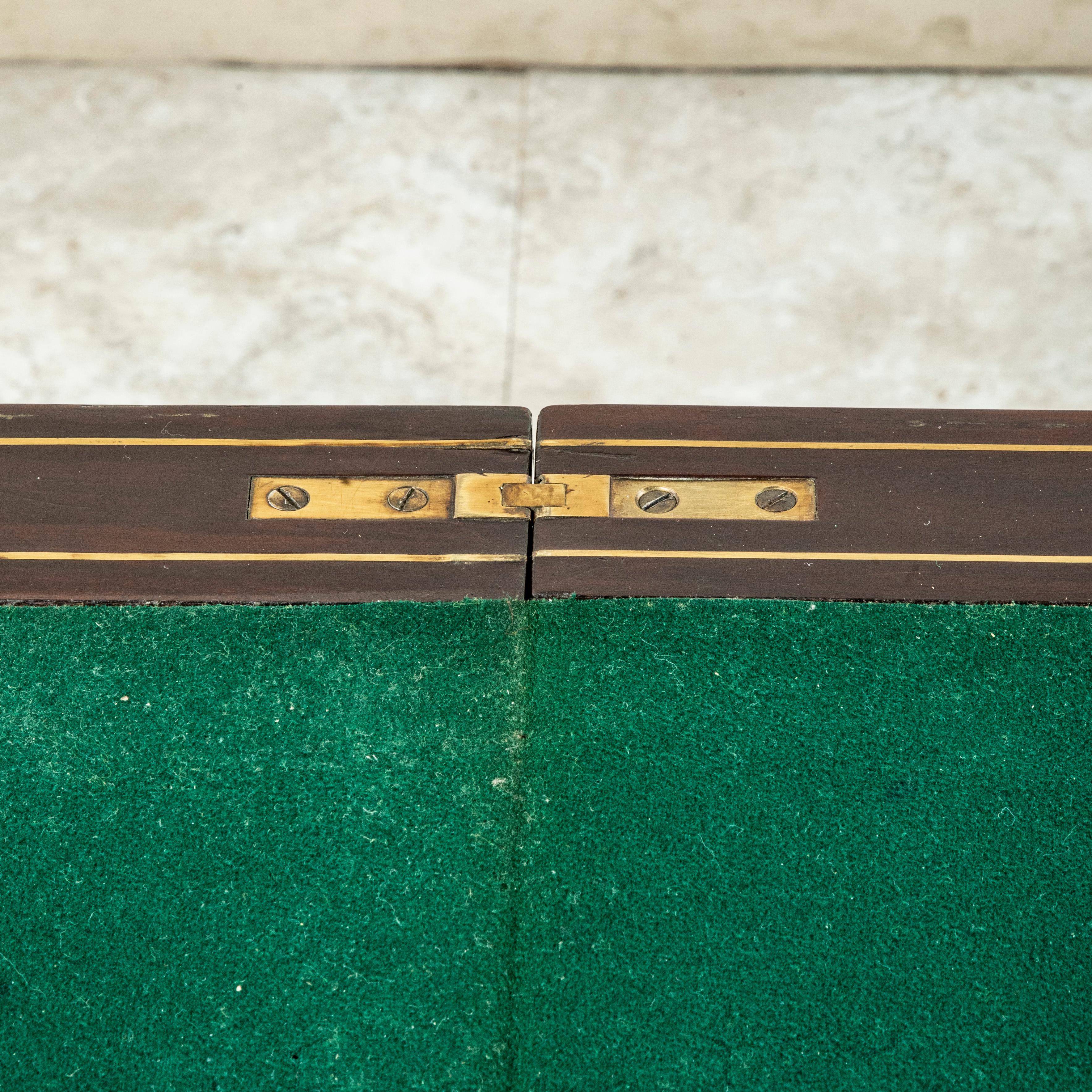 Siglo XIX Mesa de juego francesa de caoba de la época de Napoleón III, Backgammon, Cartas en venta 8