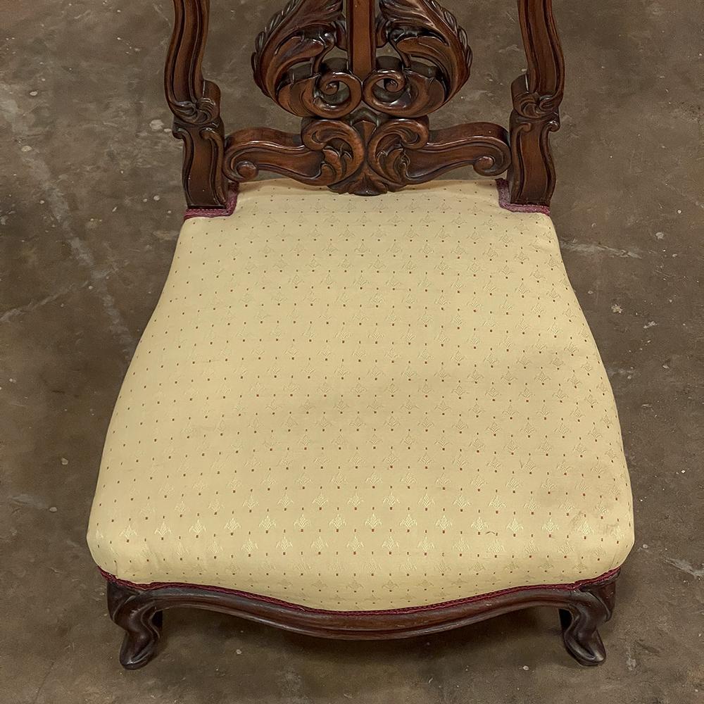 19th Century French Napoleon III Period Mahogany Prie Dieu ~ Prayer Kneeler In Good Condition For Sale In Dallas, TX