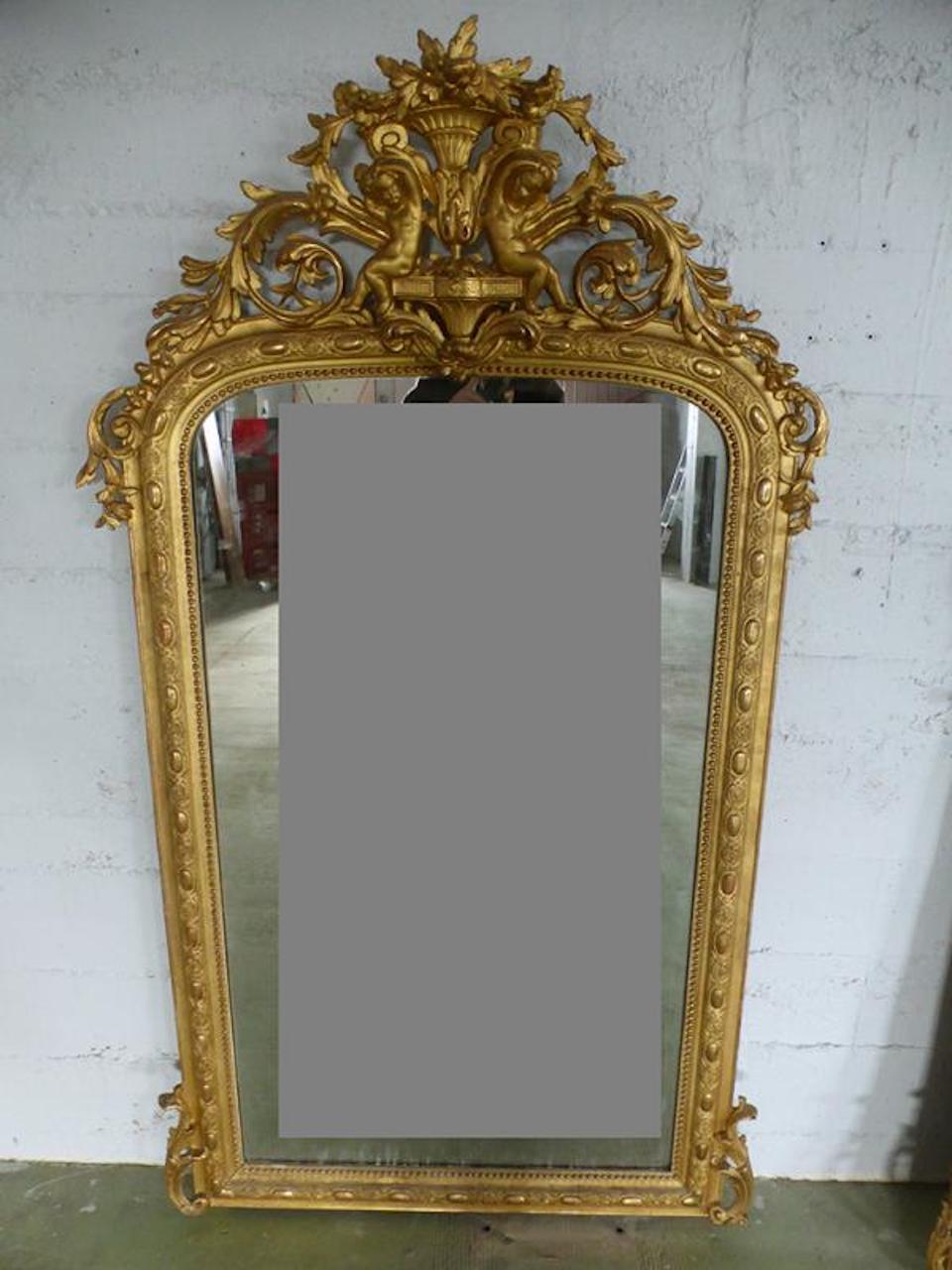 19th Century French Napoleon III Period Mirror 1