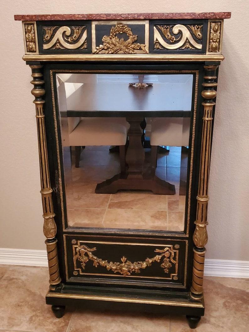 19th Century French Napoleon III Period Mirrored Cabinet For Sale 4