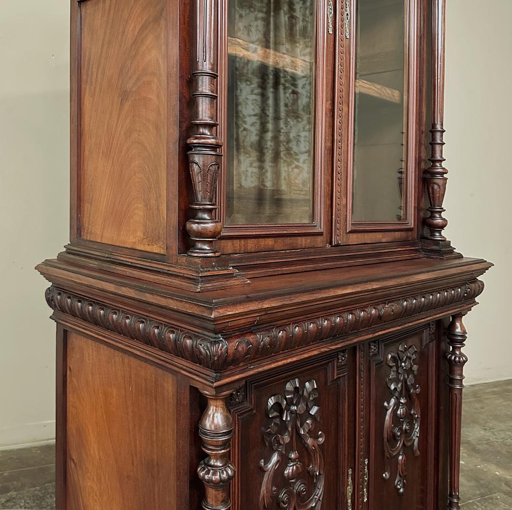 19th Century French Napoleon III Period Neoclassical Mahogany Bookcase For Sale 6