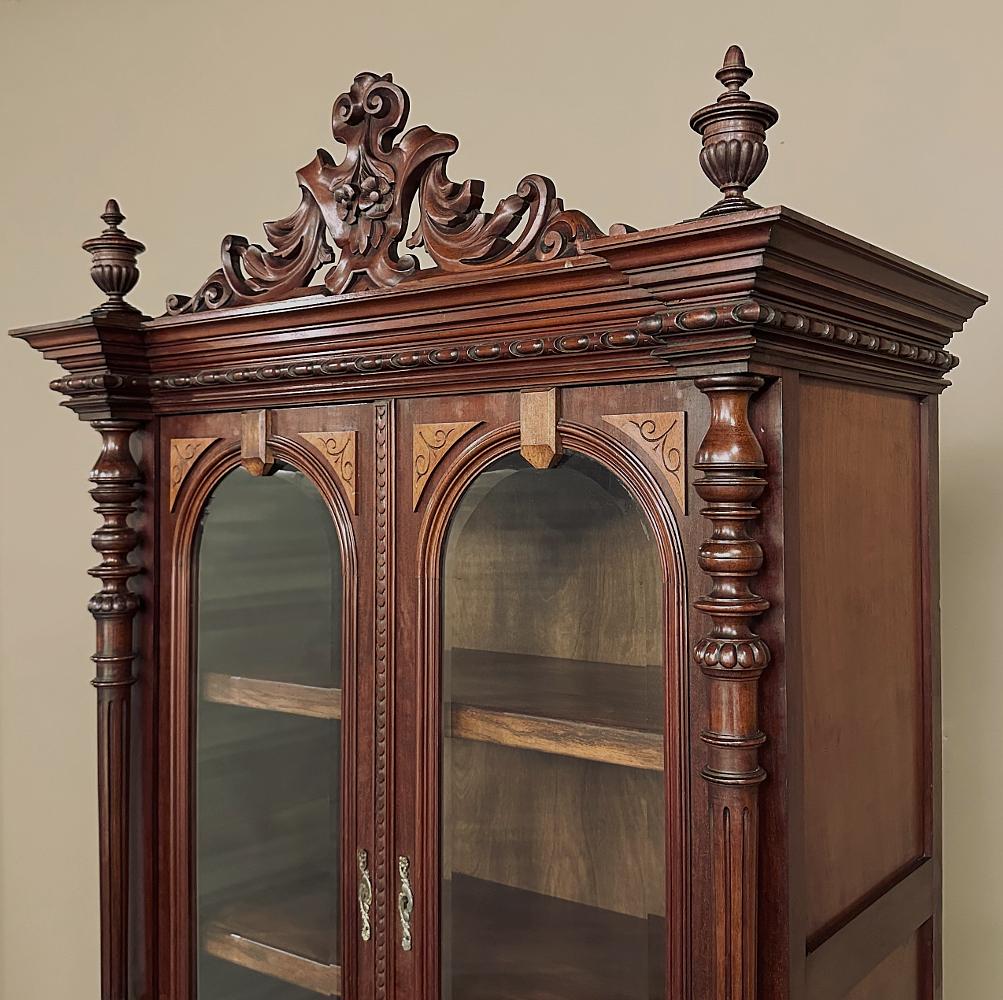 Libreria in mogano neoclassica francese del XIX secolo, periodo Napoleone III in vendita 7