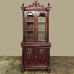 19th Century French Napoleon III Period Neoclassical Mahogany Bookcase