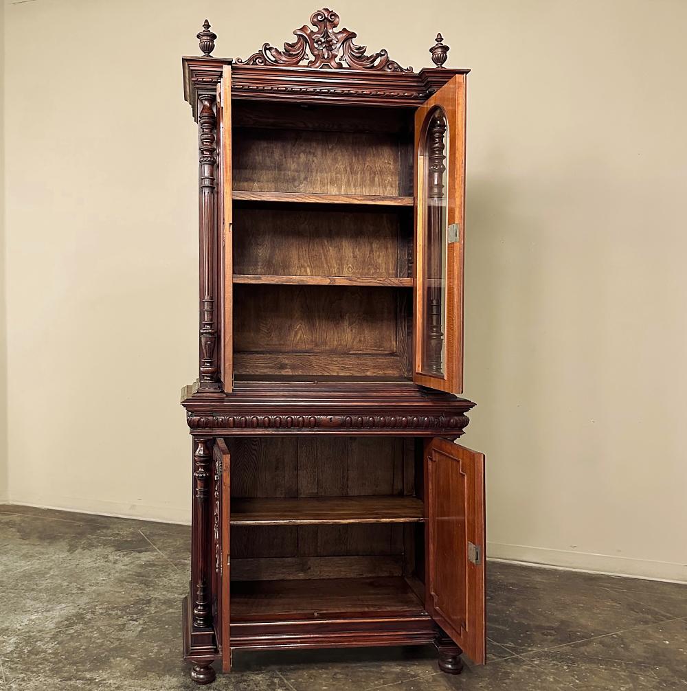 Late 19th Century 19th Century French Napoleon III Period Neoclassical Mahogany Bookcase For Sale