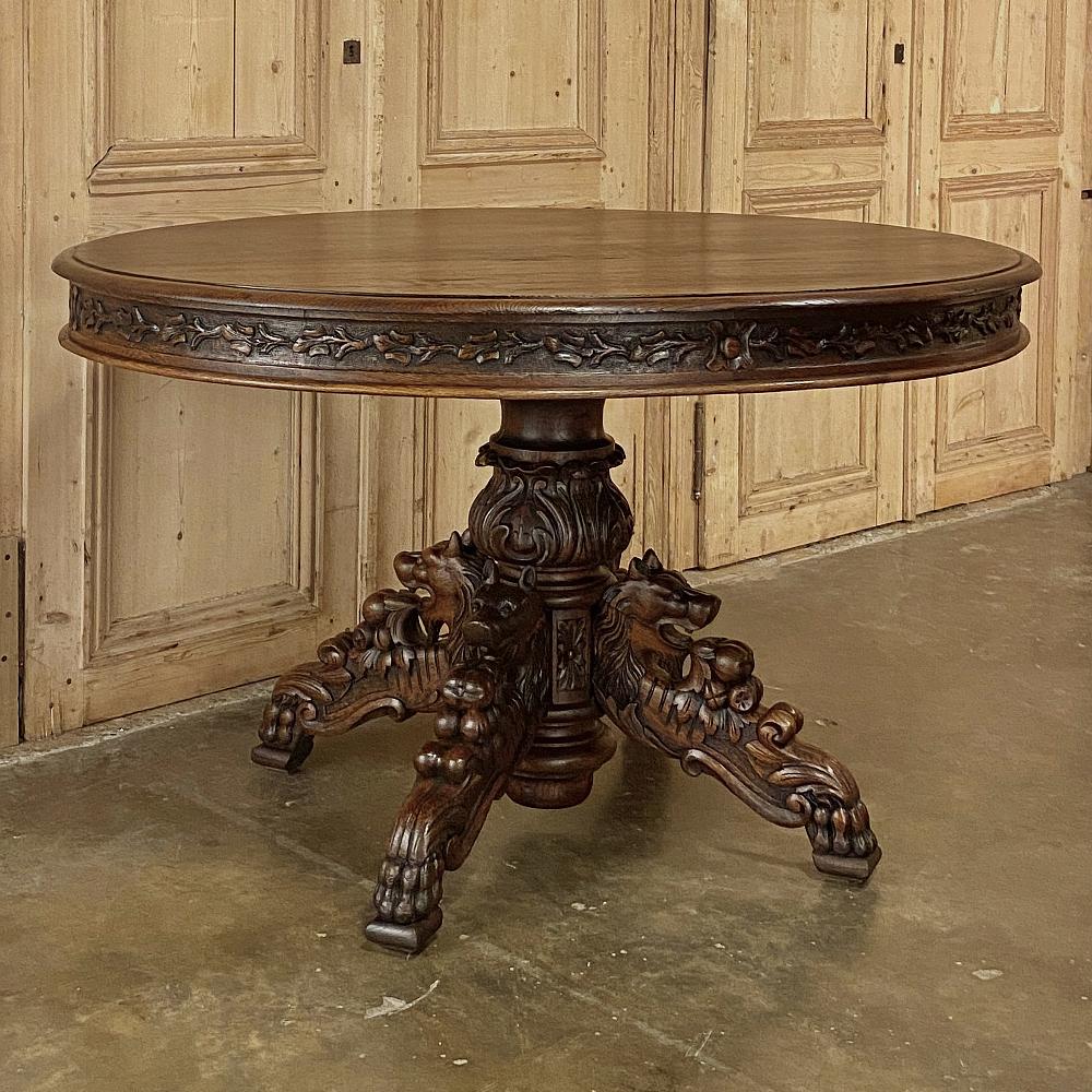 19th Century French Napoleon III Period Oval Center Table In Good Condition In Dallas, TX