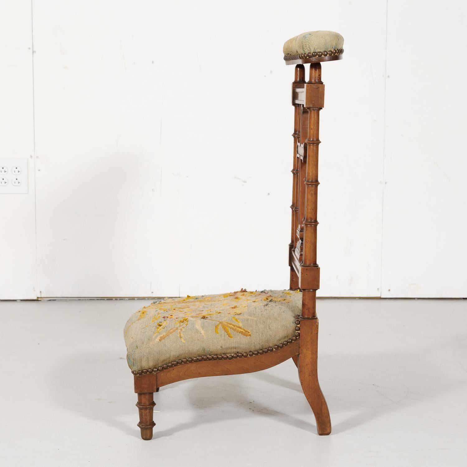 19th Century French Napoleon III Period Prie Dieu or Prayer Chair 3