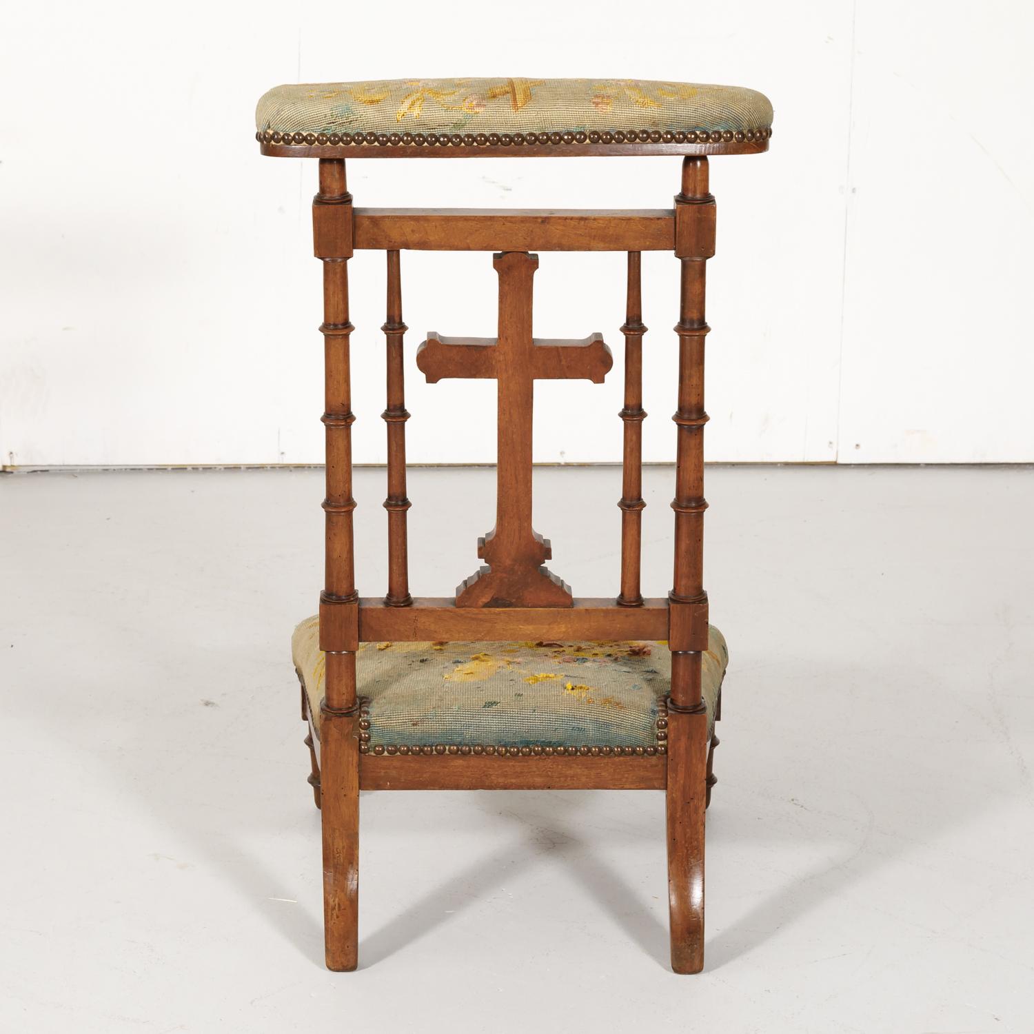 19th Century French Napoleon III Period Prie Dieu or Prayer Chair 4