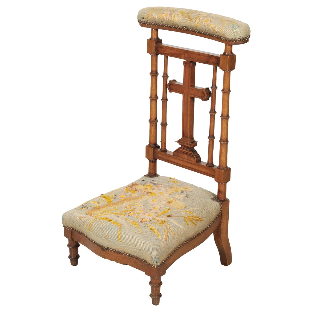 19th Century French Napoleon III Period Prie Dieu or Prayer Chair