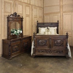 19th Century French Napoleon III Period Queen Bed