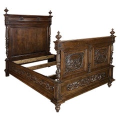 19th Century French Napoleon III Period Queen Bed