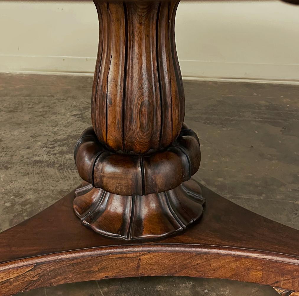 19th Century French Napoleon III Period Round Rosewood Center Table For Sale 6