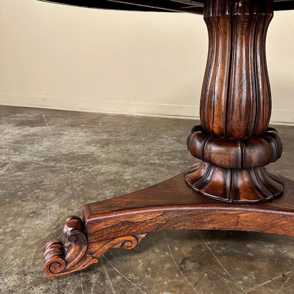 19th Century French Napoleon III Period Round Rosewood Center Table For Sale 9