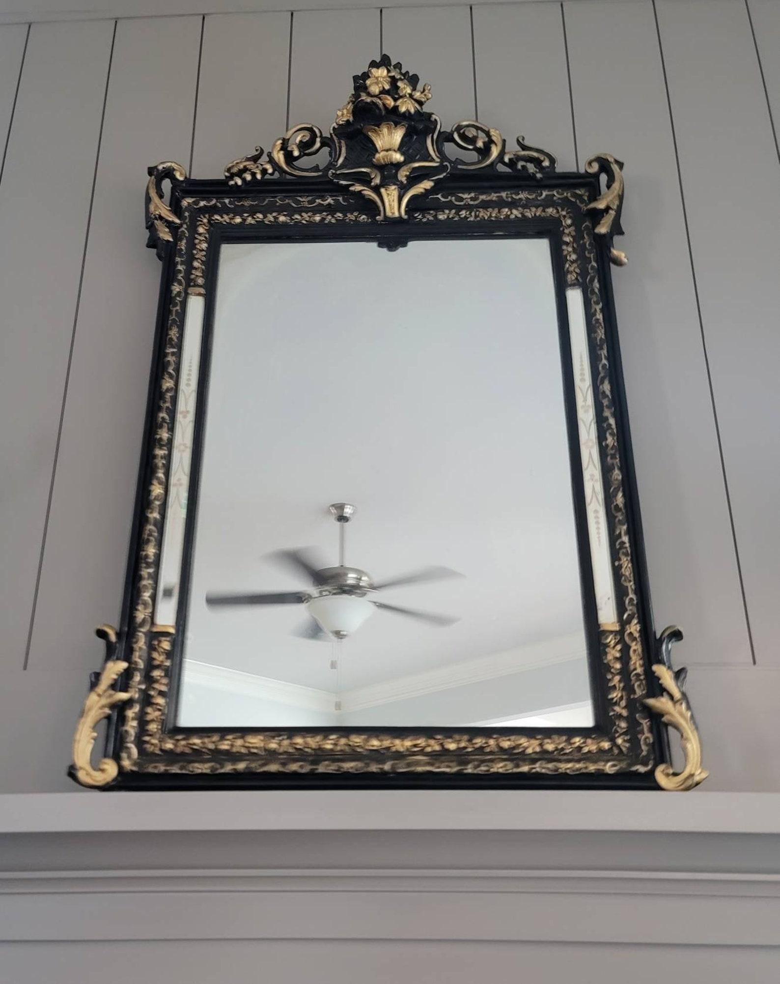 19th Century French Napoleon III Period Wall Mirror - Signed JB Paris  In Good Condition For Sale In Forney, TX