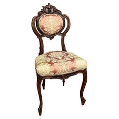 Used 19th Century French Napoleon III Period Walnut Salon Chair