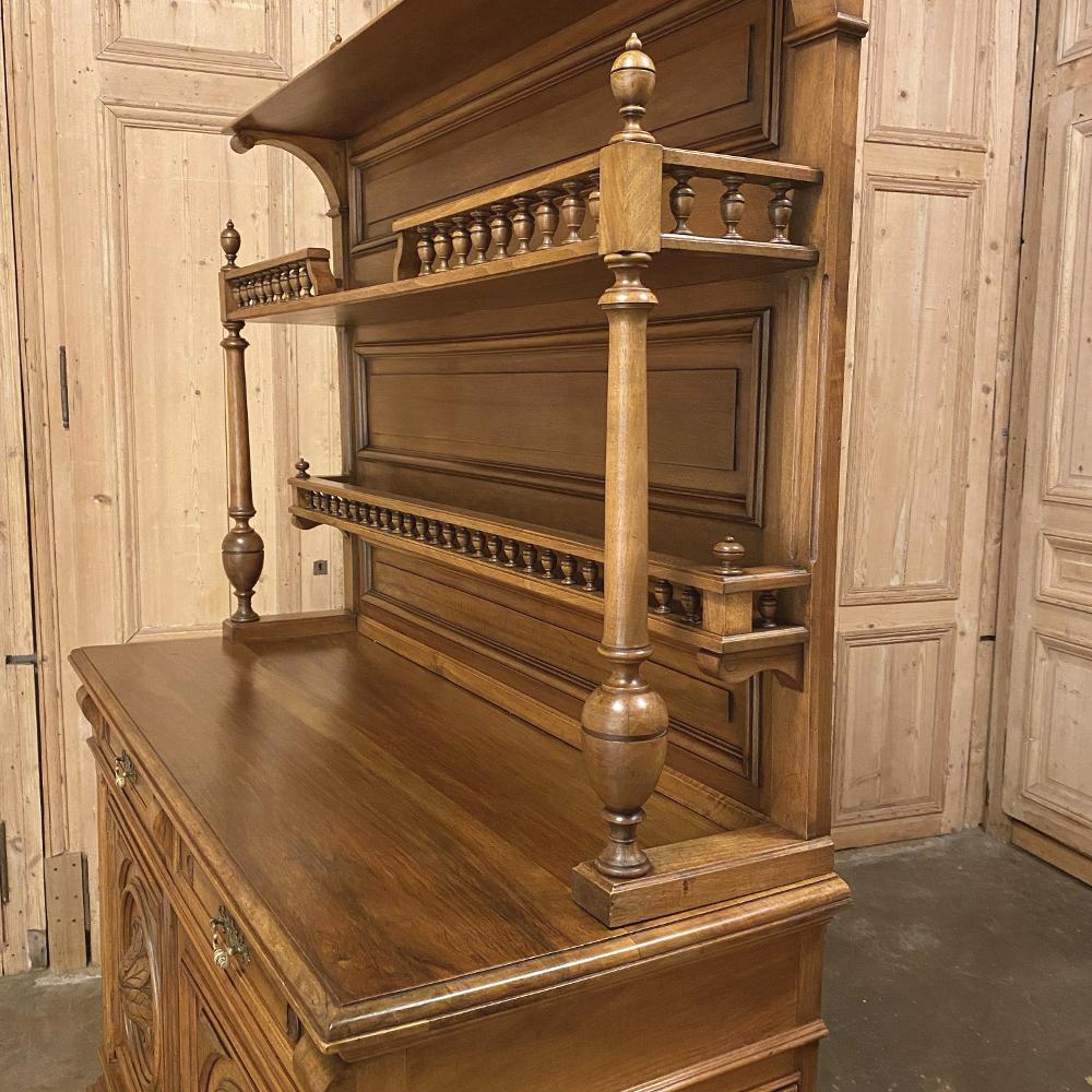 19th Century French Napoleon III Period Walnut Vaisselier ~ Buffet For Sale 6
