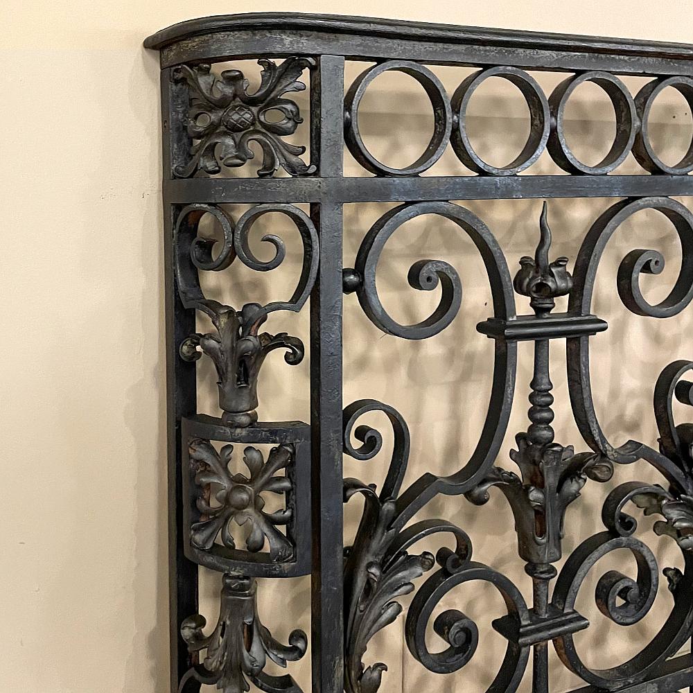 19th Century French Napoleon III Period Wrought Iron Balustrade, Window Guard For Sale 4