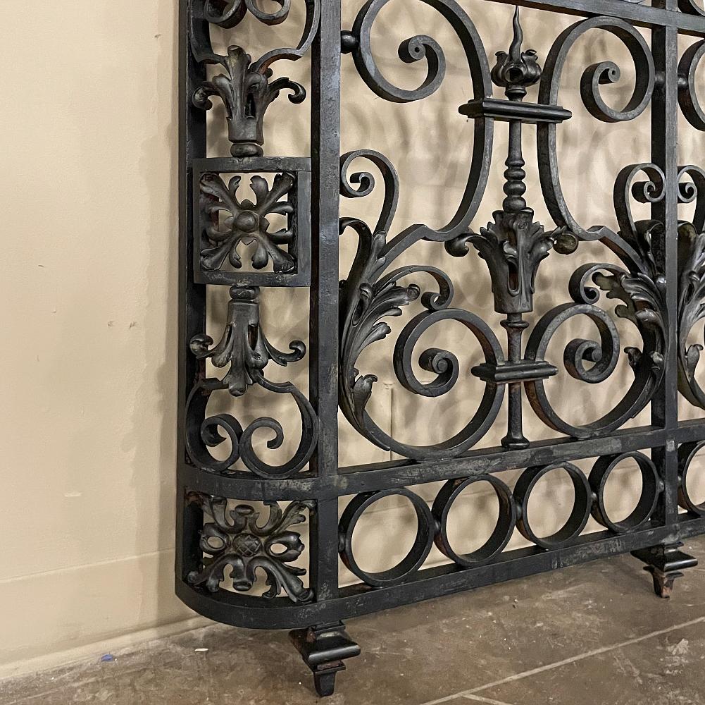 19th Century French Napoleon III Period Wrought Iron Balustrade, Window Guard For Sale 5