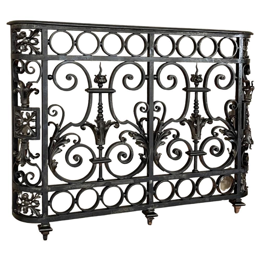 19th Century French Napoleon III Period Wrought Iron Balustrade, Window Guard