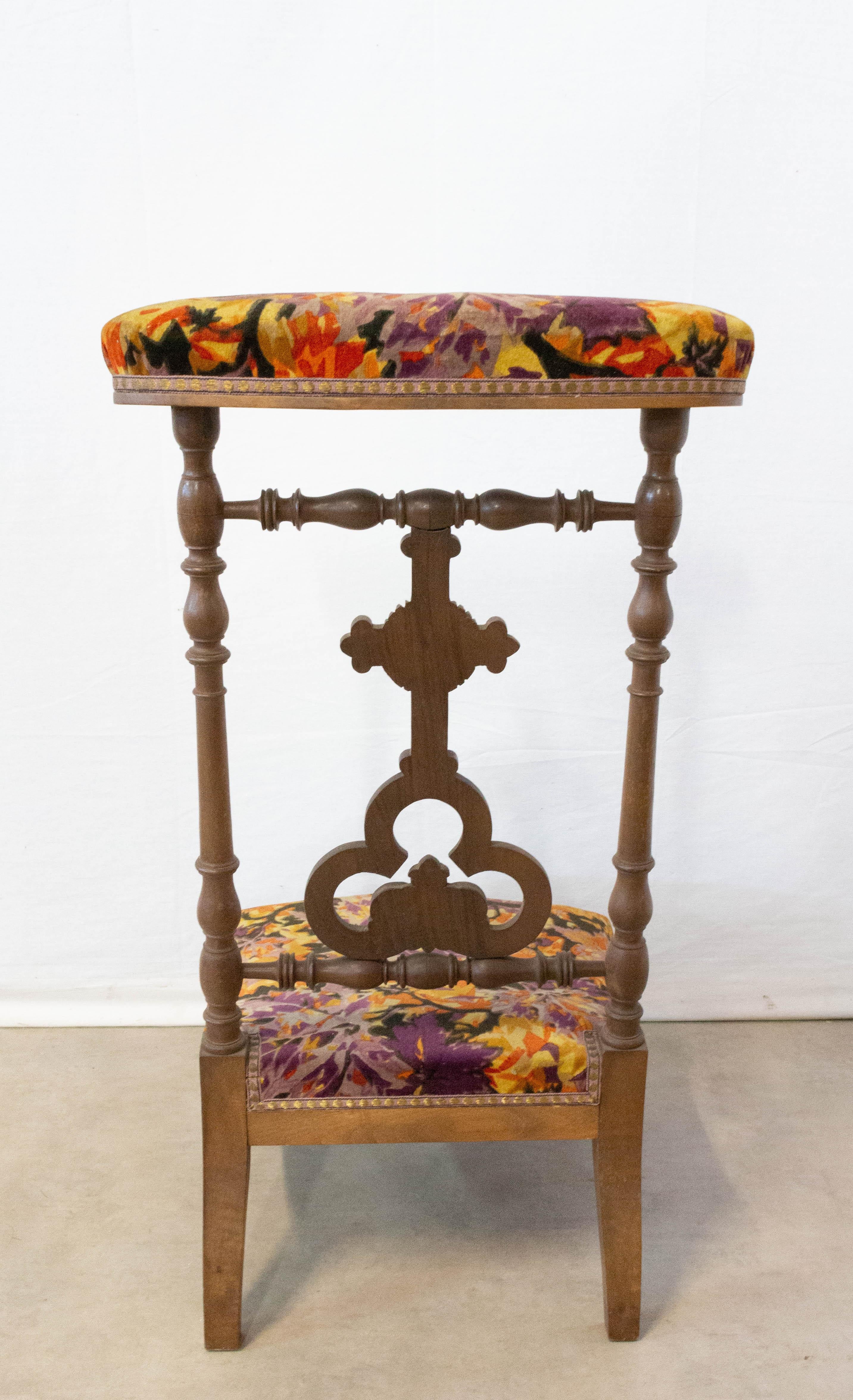 Chaise de prière ou de prière Napoléon III du 19ème siècle français. Bon état - En vente à Labrit, Landes
