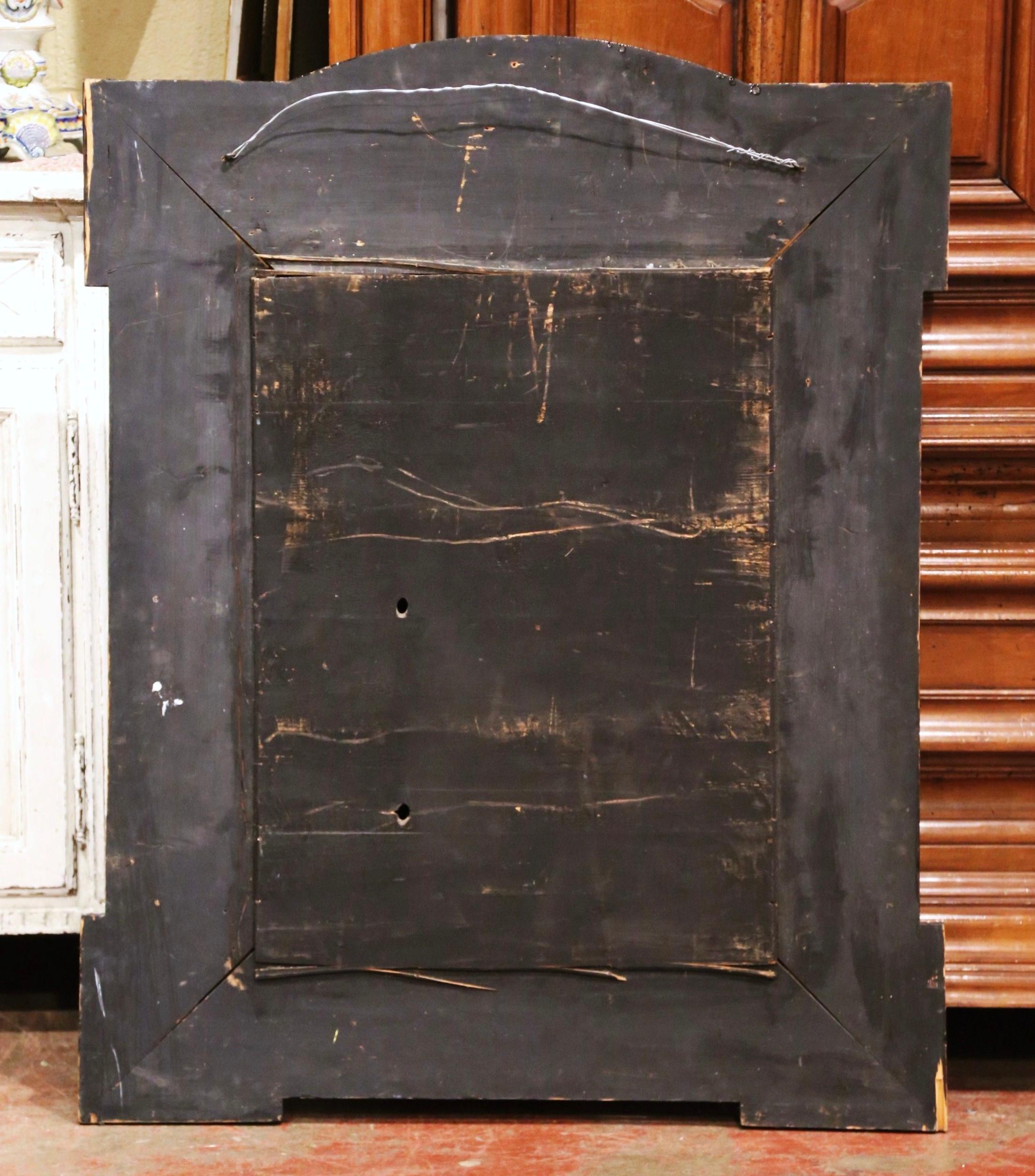 19th Century French Napoleon III Repousse Brass and Ebony Overlay Wall Mirror 7