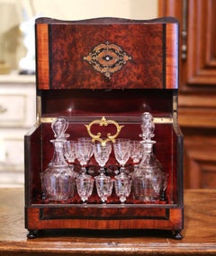 19th Century French Napoleon III Rosewood and Mother of Pearl Cave a Liqueur