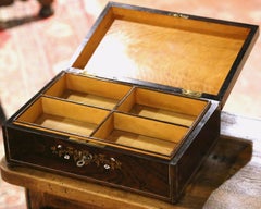 19th Century French Napoleon III Rosewood Decorative Boulle Jewelry Box