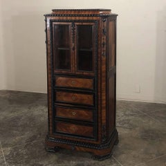 19th Century French Napoleon III Rosewood Ebonized Vitrine, Display Cabinet