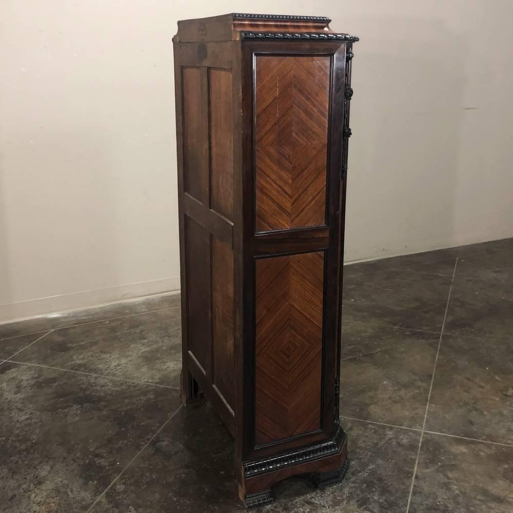 19th Century French Napoleon III Rosewood Ebonized Vitrine, Display Cabinet 4