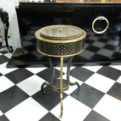 19th Century French Napoleon III Round Tripod Boulle Jardinière with Cover