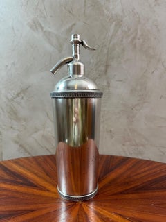 19th century French Napoleon III Silver Plate Syphon Bottle, 1870s