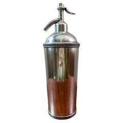 Botella de sifón de plata Napoleón III francesa del siglo XIX, década de 1870